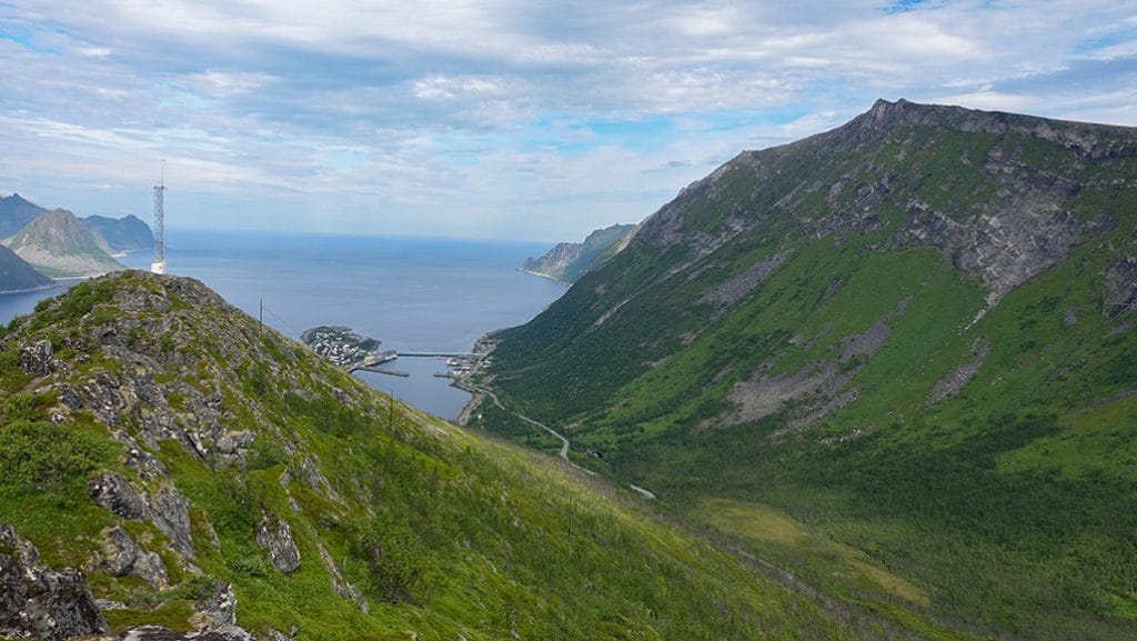 view from husoy mountain top