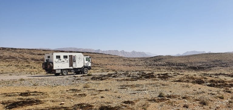 bakkie between the mountains