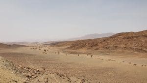 uitzicht over woestijn vallei